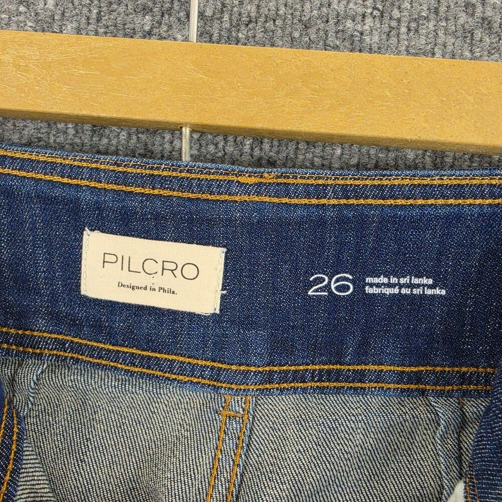 Pilcro Jeans 26 Wide Leg Trousers Denim Blue Casual Sailor Office Work Casual - Picture 8 of 16